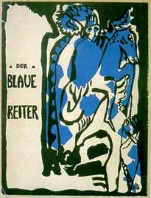 Umschlagillustration des Almanachs Der Blaue Reiter von Kandinsky, 1912
