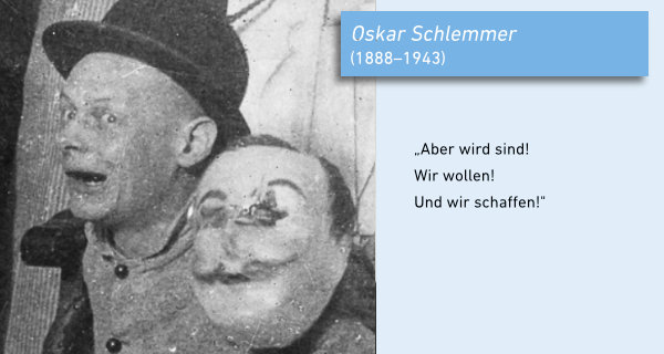 Oskar Schlemmer in Bad Cannstatt 1920. Foto: Willi Baumeister Stiftung, CC BY-NC-SA 3.0